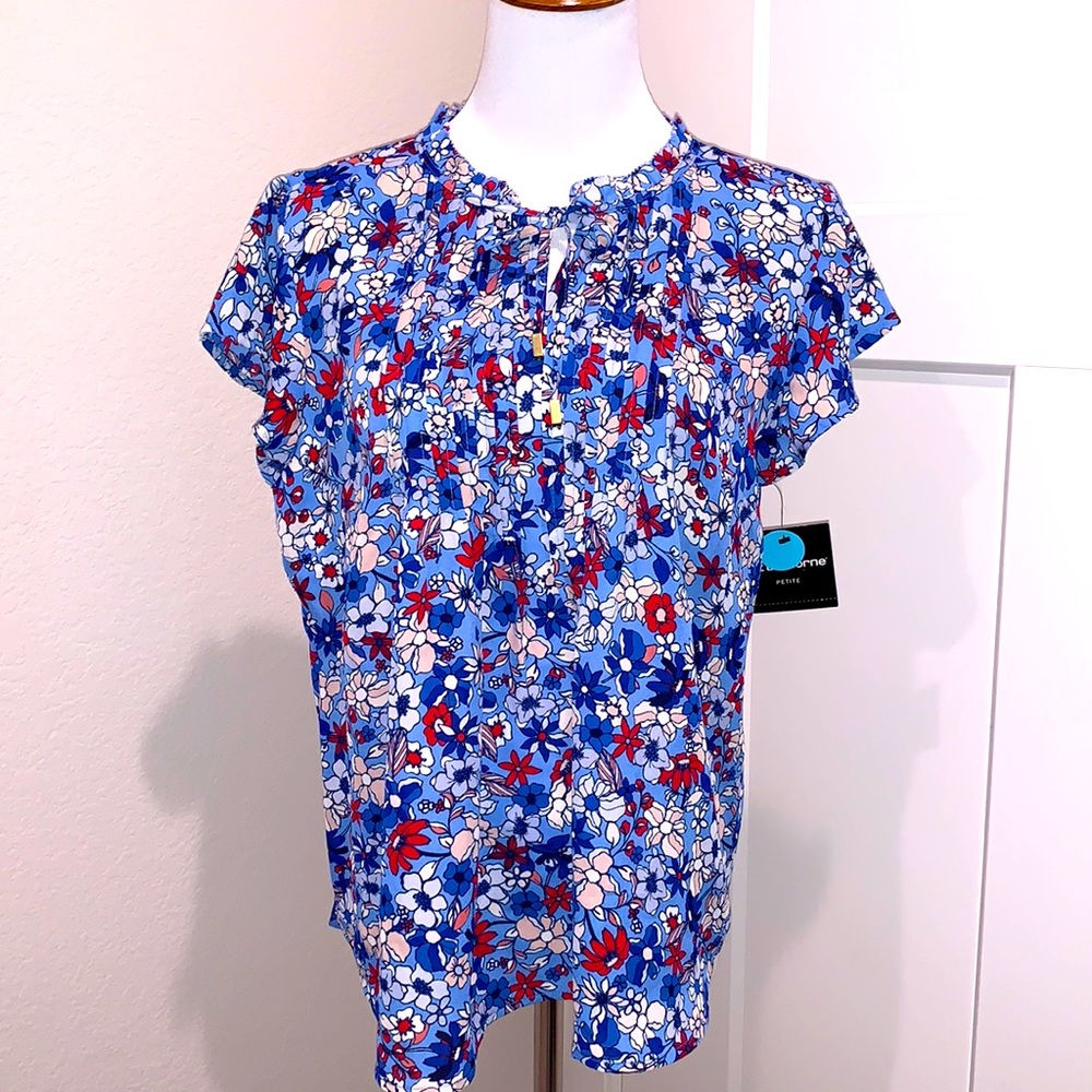 🆕NWT Liz Claiborne Floral Blouse